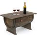 Dandibo - Table basse barrique de vin 5084 table en bois casier à vin 80 cm table d'appoint bar à vin