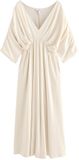 Next - Dames - Jersey midi-kaftanjurk - Crème