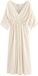Next - Dames - Jersey midi-kaftanjurk - Crème