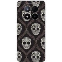 Xiaomi Siliconen hoesje - Compatibel met Xiaomi Redmi Note 14 Pro 5G, Xiaomi Redmi Note 14 Pro Plus 5G - ontwerp floral skull