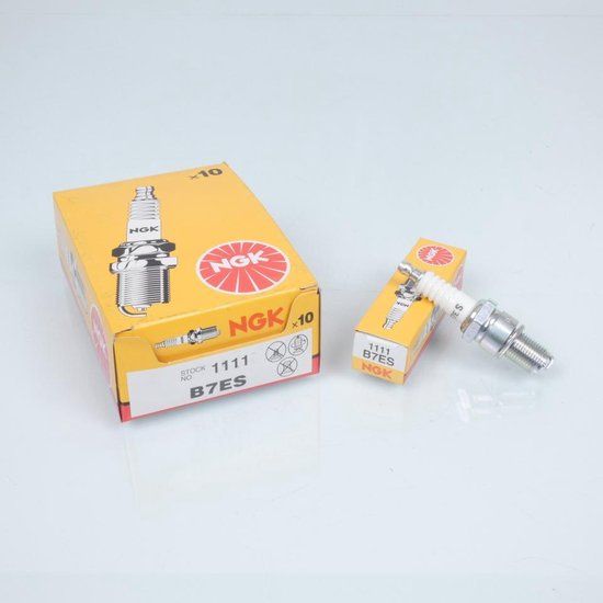 NGK Bougie d'allumage B7ES pour Scooter Piaggio 50 Vespa V50 Automatic 1982 (10 pièces)
