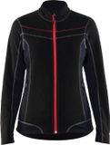 Blåkläder Dames Microfleecevest Zwart/Rood Maat M