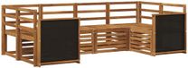 vidaXL Naturel Massief Acacia Hout Hoek loungeset 5-delig