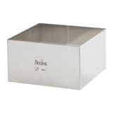 Decora 0063770 Cakevorm Vierkant Roestvrij Staal 260 mm x 260 mm x 60 mm