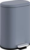 HOMCOM Prullenbak - Metaal - 6L - Grijs