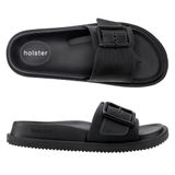 Holster Laze Slippers - Vegan Comfort - Podologisch Goedgekeurd - Waterbestendig ZWART - Maat 44