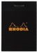 Rhodia Head stapled pad N°10 schrijfblok & schrift 80 vel Zwart