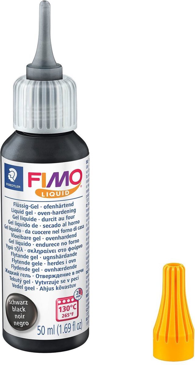 Staedtler Fimo liquid ovenhardende deco gel 50 ml zwart