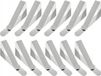 Merkloos / Sans marque Tafelkleed klemmen - RVS - 12 stuks - Zilver