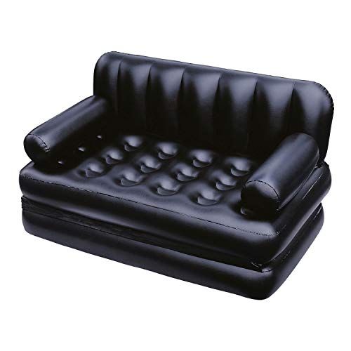 Bestway 75054 multifunctionele bank, 188 x 152 x 64 cm, PVC, zwart