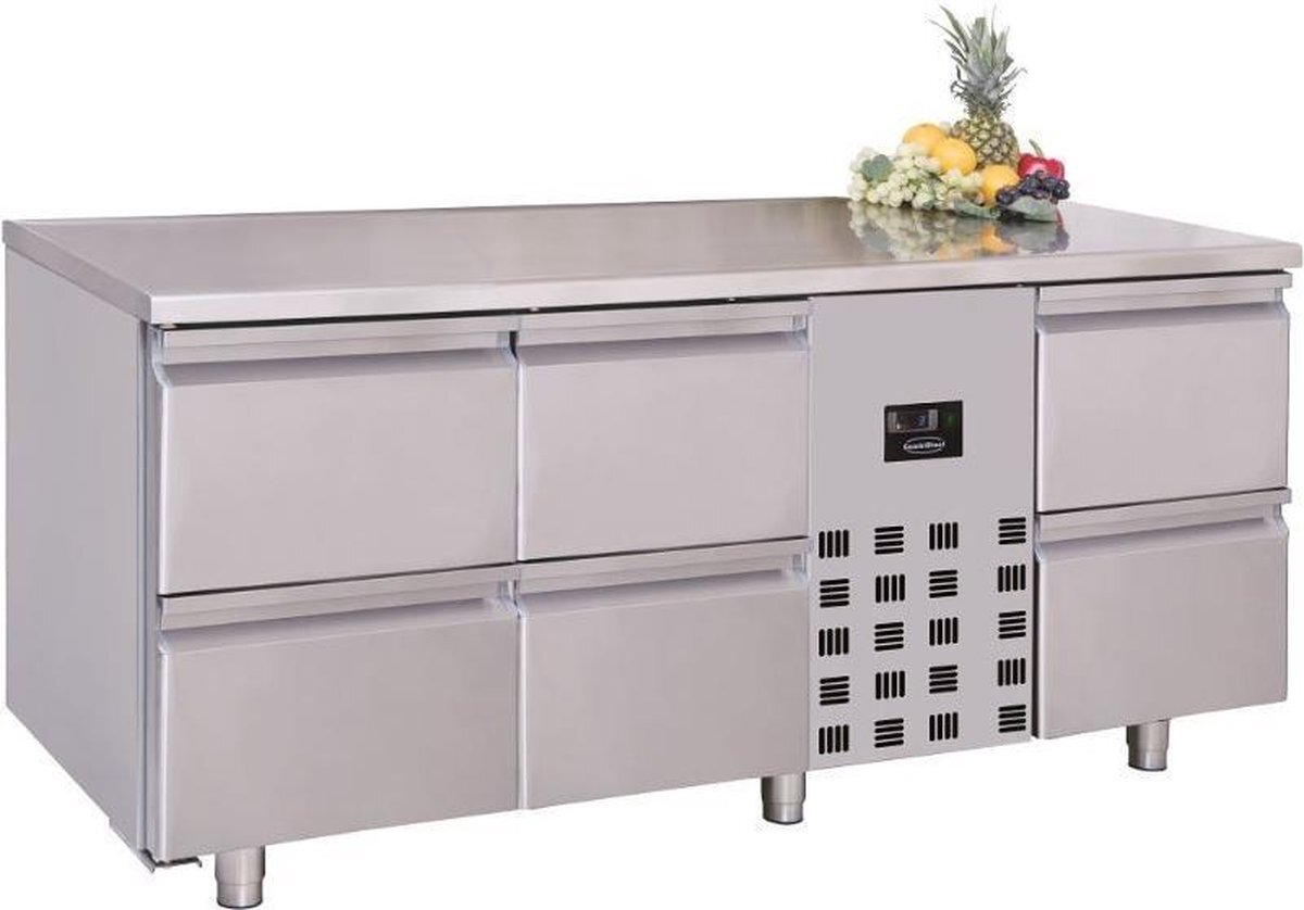 - Professionele Koelwerkbank | 6 laden | Mono Block | Pro Line | | 7489.5380 | Horeca grijs