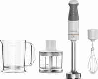 Kenwood Staafmixer HBM40.302WH, TriBlade-systeem met 3 messen, 1 snelheid + turbo, metalen staaf 20 cm, inclusief garde, maatbeker, hakmolen 0,5 l, 850 W, wit