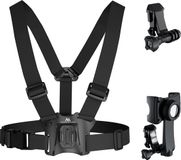 Maclean Sport Borstband voor Mobiele Telefoon/ GoPro en andere camera's / Houder - universeel - draaibare bevestiging, MC-294
