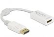 Delock 61015 DisplayPort naar HDMI Adapter Wit