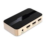 Watio Wave 2 x HDMI-signaalduplicator, verbindt twee schermen via een H-HDMI-aansluiting, in zwart, ideaal voor een uitgebreide weergave