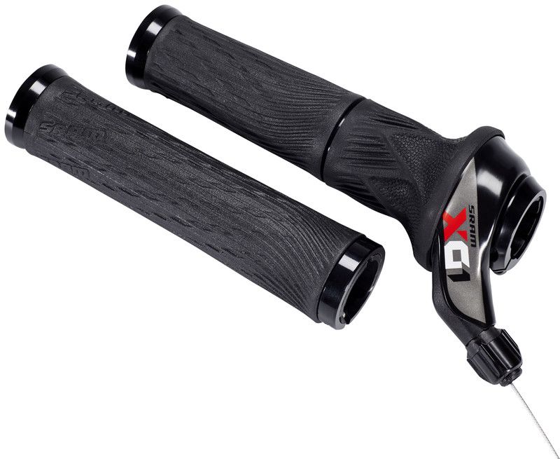 SRAM X.01 Eagle Draaischakelaar 12-speed achter Lock-On handvatten, black/red