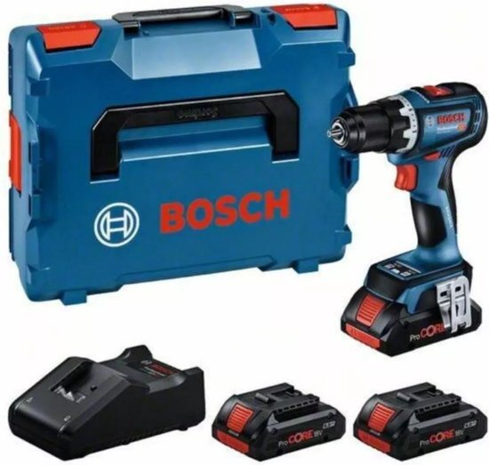 Bosch GSR18V-90C 18V Li-ion accu Schroefboormachine set (3x 4Ah accu) in L-Boxx - 64Nm