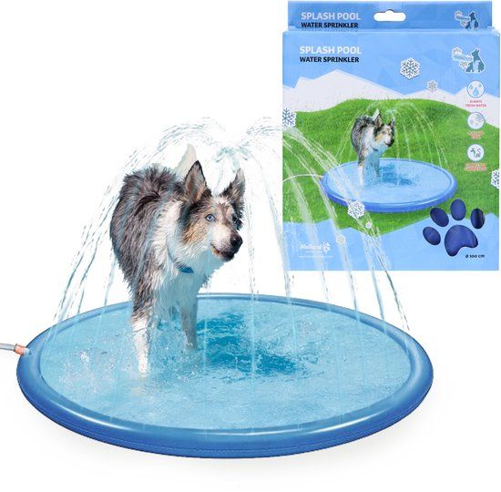 Coolpets Mat met Sprinklers - 100 cm - Hondenzwembad - Blauw