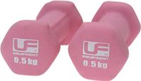 UFE Urban Fitness Hex Dumbbells - Neopreen Bedekt (Paar) Roze - 0,5kg