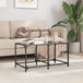 Maison Exclusive - Table basse avec plateau en verre, noir, 78,5 x 40 x 40 cm, acier