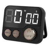 Digitale timer en stopwatch, keukentimer, elektronische eierwekker, 99:59 min countdown, multifunctionele timer, timer met lcd-display, luid alarm voor koken, douche, sportschool, klaslokaal