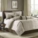 Madison Park Dallas Corduroy All Season Bed Skirt, Decorative Pillows, Polyester, Taupe Brown, King (104 x 92 inch)
