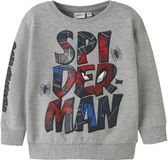 NAME IT Jongens Sweater NMMFLOYD SPIDER NREG SWEAT BRU MAR - Grey Melange