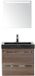 BES LED Seville Badmeubelset 60 cm - Tabacco - Wastafel Hardsteen Wit Lucca met Sence Spiegel