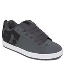 DC Shoes Court Graffik Heren Sneakers - Leer - Rubber - Vetersluiting - Normale pasvorm - Donkergrijs/Zwart/Wit - EU 42.5