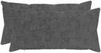 vidaXL Kussensloop 2 stuks Donkergrijs 40 x 70 cm