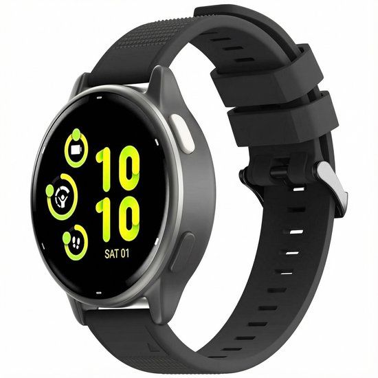 imoshion Siliconen bandje - Geschikt voor Garmin 22 mm aansluiting - Zwart