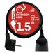 EMOS 1,5 m verlengkabel, 1 stopcontact, 250 V, pvc, binnen, zwart
