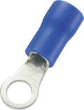 TRU COMPONENTS 746542 Ringkabelschoen Dwarsdoorsnede (max.): 2.50 mm² Schachtdiameter: 4.2 mm Deels geïsoleerd Blauw 100 stuk(s)