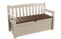 Keter Eden Banc de jardin Beige Bois 140cm avec coffre de rangement 265L