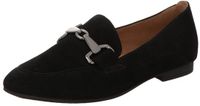 Gabor Dames Loafers Zwart Leer Ronde Neus Dierenprint