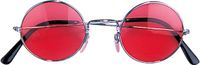 Finidi Roze bril 70-er jaren Flower Power Unisex Volwassenen