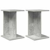 vidaXL Pieds de plantes 2 pièces Gris béton 25 x 25,5 x 40,5 cm Bois traité