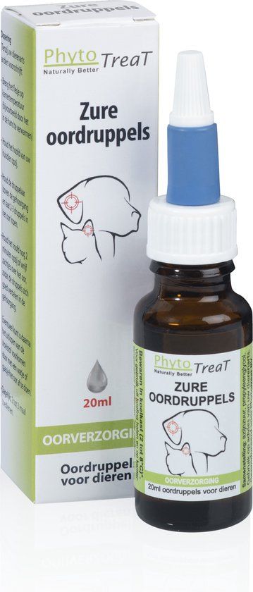 Phytotreat Zure Oordruppels (Hond-Kat) - 20 ml