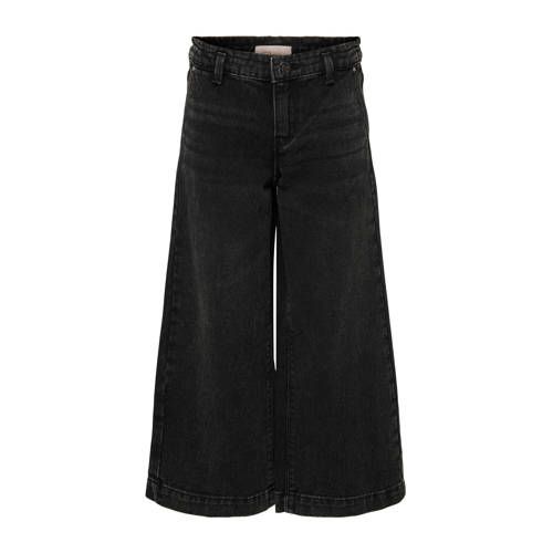 KIDS ONLY GIRL wide leg jeans KOGCOMET zwart