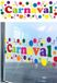 Merkloos / Sans marque Partyxplosion B.V. Carnaval/party decoratie raamsticker - gekleurde letters - versiering - 75 x 25 cm