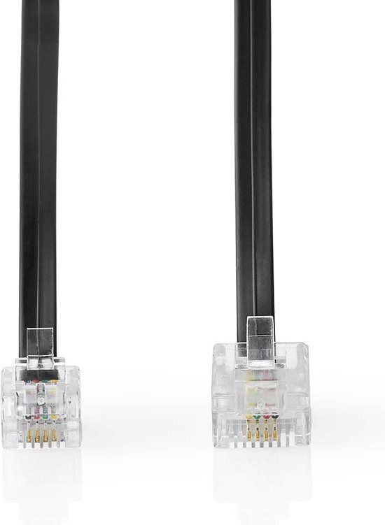 Nedis TCGL90201B50 Telefoonkabel 5 m Zwart