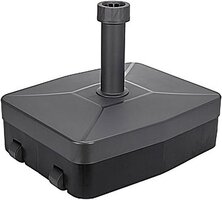 Zwarte Vierkante Vulbare Kunststof Parasolvoet - 50 cm