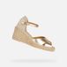 GEOX GELSA LOW DAMES Sandalen - Licht Goud - Maat 36