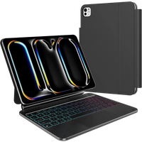 BlueBuilt Apple iPad Pro (2024) 11 inch Keyboard Case QWERTY Black