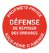AUA SIGNALETIQUE - Bord met eigendom, privé voor de afweer van afval onder Peiner Amend – Ø 270 mm, aluminium Dibond 3 mm
