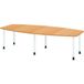 Hammerbacher table de réunion ton 6 pieds 220x130cm blanc