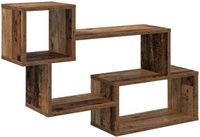 vidaXL Zwevende plank Muurmontage Oud hout 87 x 20 x 55 cm