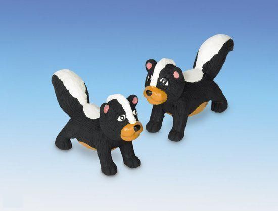 Nobby stinkdier latex, met geluid, gevuld zwart en wit 14 cm - 1 ST