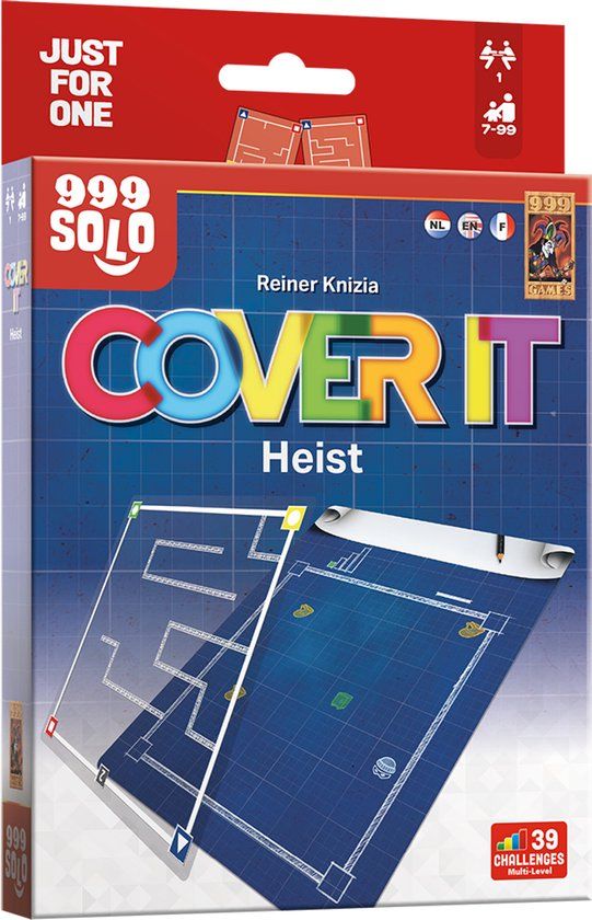 999 Games Cover It! Heist - Breinbreker - Educatief Denkspel voor 1 speler - Nederlands