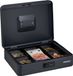 Merkloos Relaxdays Geldkistje - 3-cijferige cijfercode - Staal - Grijs
